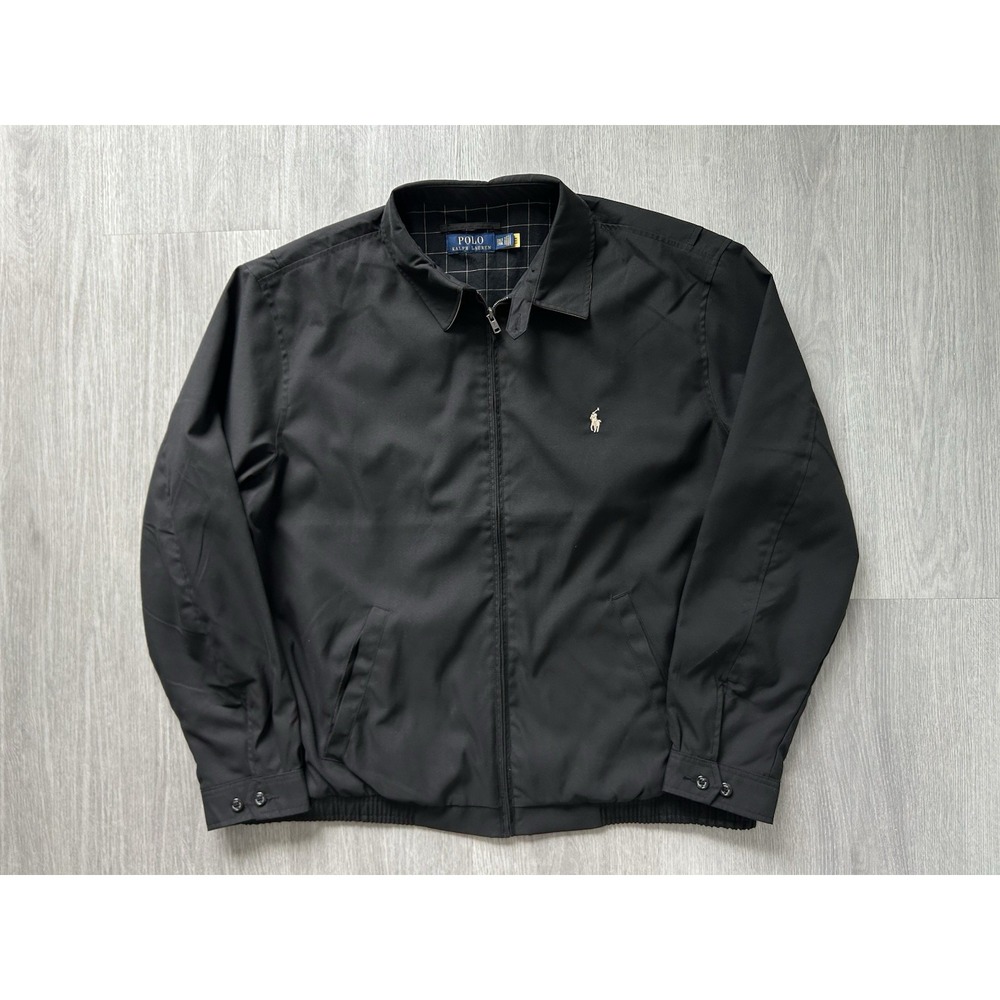Polo Ralph Lauren Harrington Bomber Jacket Black Size 2XLT Old Money